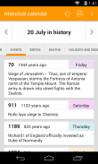 Calendário Histórico - Eventos e Quizzes screenshot 1