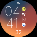 Minimal Red Flame Watch Face icon