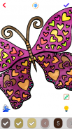 Butterfly Paint by Number Book - Animals Coloring screenshot 1