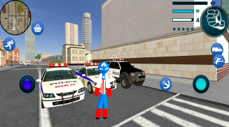 Stickman US Capitaine Rope Hero Gangster Crime screenshot 3