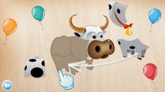 Tiere Puzzle für Kinder 🦁🐰🐬🐮🐶🐵 screenshot 2