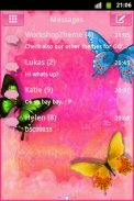 Tema-de-rosa agradável GO SMS screenshot 0