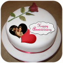 Name Photo On Anniversary Cake Icon