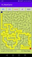 AI Search in Maze Game--BFS/DFS/GreedyBestFirst/A* screenshot 5