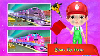 Baby Boy Modern Train Clean Up screenshot 6