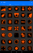 Flat Black and Orange Icon Pack v4.0 Free screenshot 12