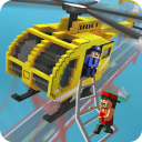 Blocky Helicopter City Heroes Icon