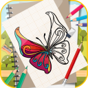 Learn To Draw Colorful Butterfly Step by Step