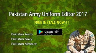 Pakistan Army Uniform Editor 2017 : Suit Changer screenshot 3