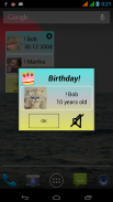 Birthday widget reminder screenshot 1