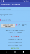 COMBUSTION CALCULATIONS screenshot 0