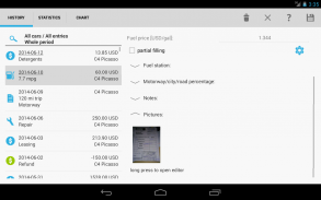 Car-costs and fuel log screenshot 9