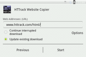 HTTrack Website Copier screenshot 4
