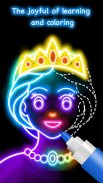 Draw Glow Princess screenshot 2