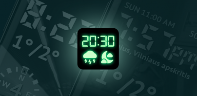 Weather Night Dock with clock