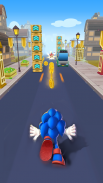 Blue Hedgehog Run – Fun Endless Dash Running screenshot 0