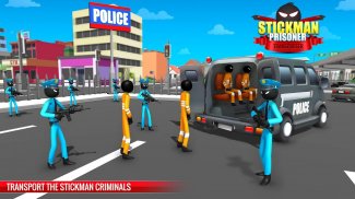 Stickman Prison Transport Bus screenshot 2