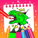 Dinosaurs coloring for kids