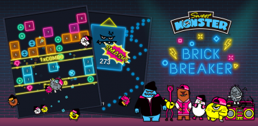 Brick Breaker: hip hop pieno di neon! Palla mostro screenshot 5