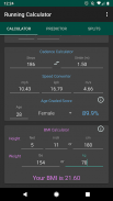 Running Calculator: Pace, Race Predictor, Splits screenshot 3