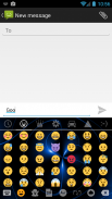คีย์บอร์ด Emoji Spheres Blue screenshot 4