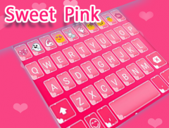 Sweet Pink Emoji keyboard Skin screenshot 4