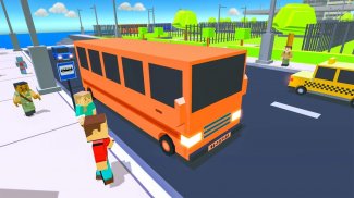 Coach Bus Driver Blocky Game Public Transport Sim screenshot 0