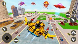 Flying Taxi Robot Car Game 3d screenshot 3