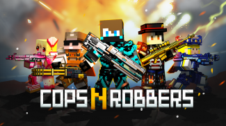 Cops N Robbers - 3D Pixel Craft Gun Shooting Games screenshot 12