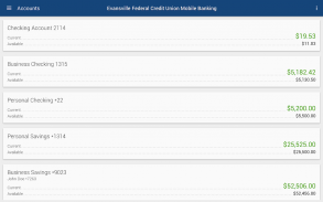 Evansville FCU Mobile Banking screenshot 1