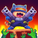 Cat Gunner: Super Zombie Shooter Pixel Icon