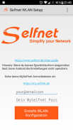 Selfnet WIFI-Setup screenshot 1