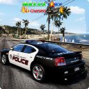 Police Cop Chase Racing Crime Icon