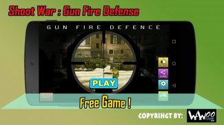 Bắn War: Gun cháy Defense screenshot 2