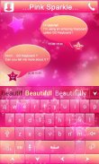 Pink Sparkle GO Keyboard Theme screenshot 1