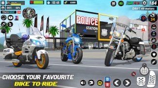 polícia moto perseguição de bicicleta - jogos grat screenshot 5