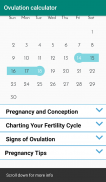 Pregnancy and Ovulation Calculator screenshot 1