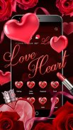 3D Red Love Heart Theme 💖 screenshot 0