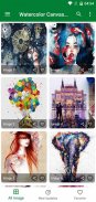 Watercolor Canvas Painting Ideas screenshot 1