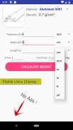 Profile Weight Calculator - Metals and Plastics screenshot 4