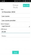 ALG Legal CPD Tracker screenshot 2