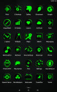 Flat Black and Green Icon Pack Free screenshot 22