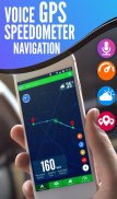 Voice Gps navigation maps: HUD speedometer screenshot 2