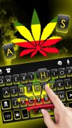 Reggae Style Leaf Keyboard Theme screenshot 2