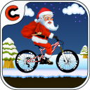 Santa Bike Rider Icon