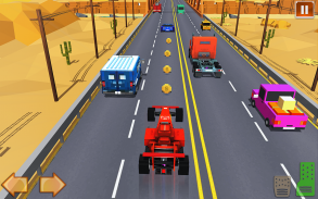 Blocky Car Highway Racer: Traffic Racing Game screenshot 3