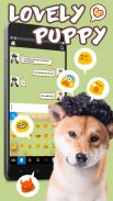 Keyboard - Lovely Puppy cute Free Emoji Theme screenshot 1