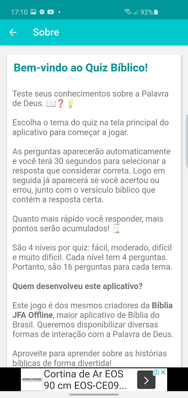 Quiz. Perguntas fáceis sobre a palavra de Deus