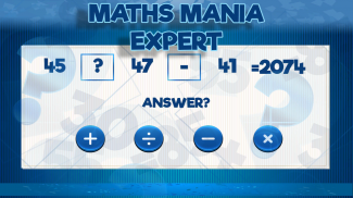 Maths Mania Expert screenshot 0