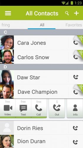fring Free Calls, Video & Text screenshot 1